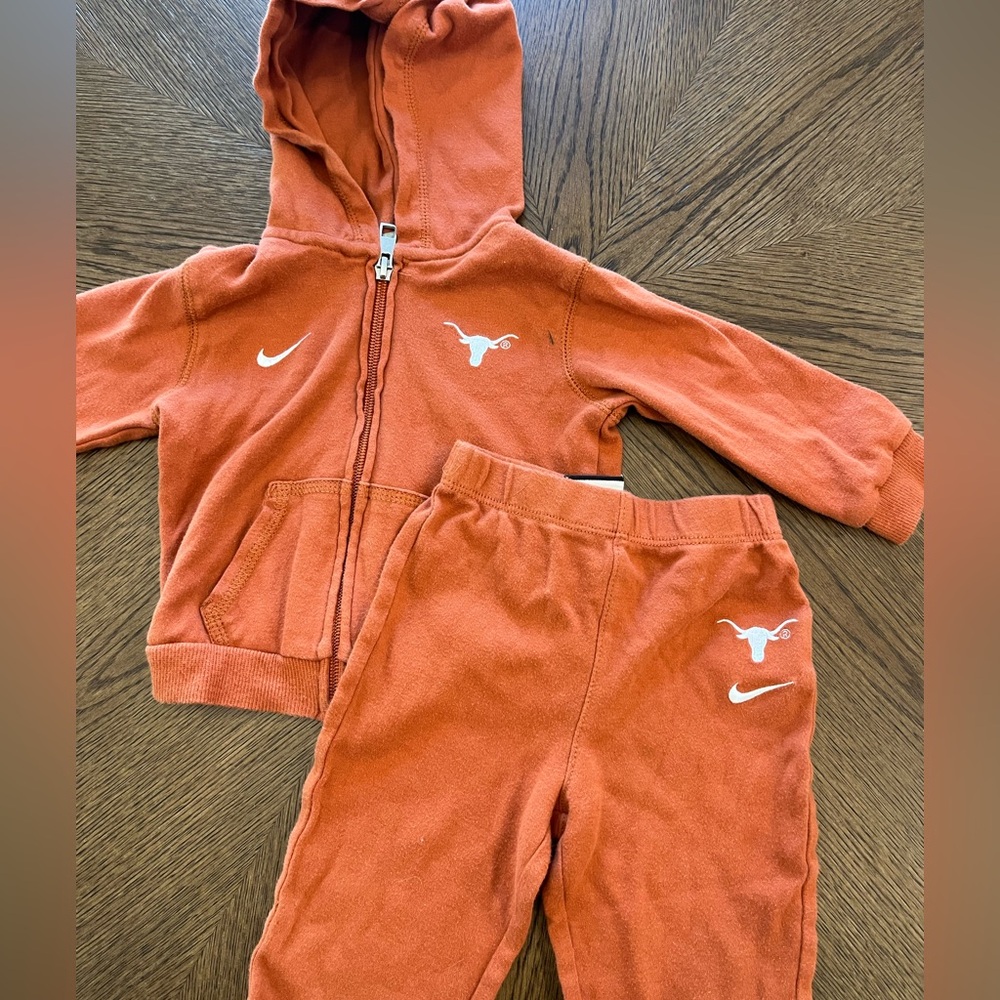 Nike Longhorns Orange Hoodie with White Logo